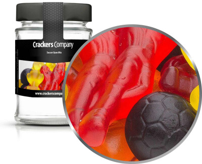 SOCCER GUM MIX Glas rund 110g