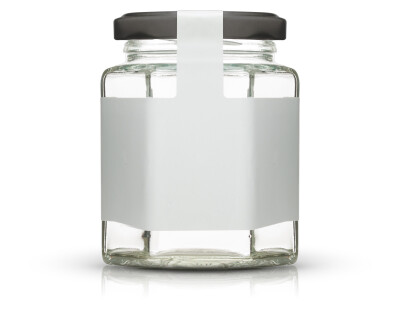 Glas eckig (Deckel schwarz)