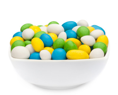 WHITE, YELLOW, GREEN & BLUE PEANUTS Muster
