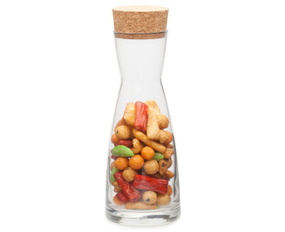 GLASS CARAFE 250ml 16,5cm height with cork plug